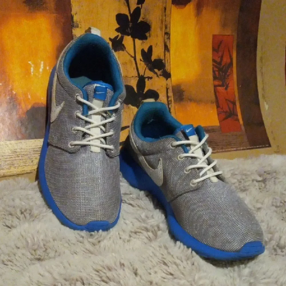 Nike Roshe ONE SE Running Gray and Blue Youth
